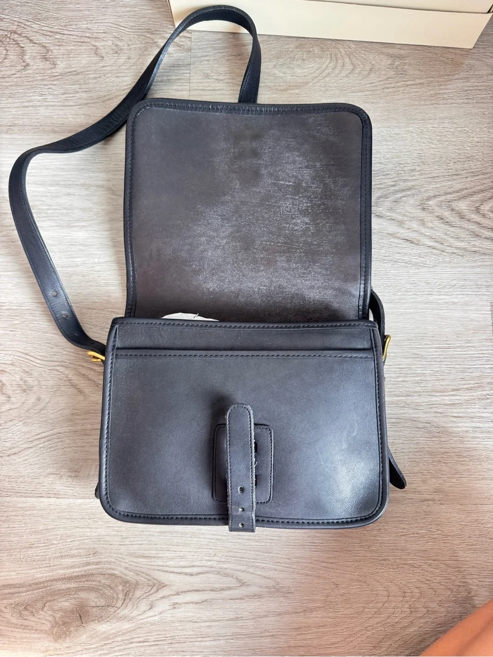 Coach structured leather
